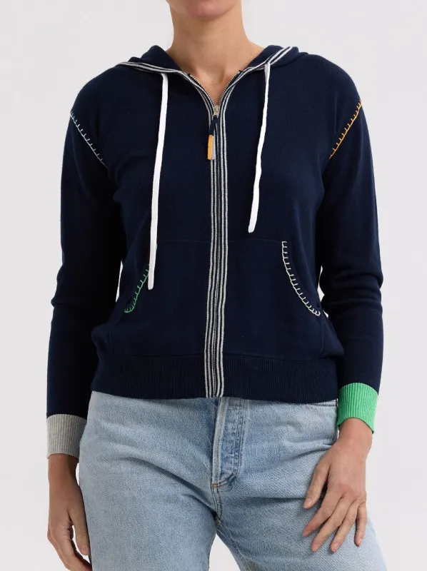 ZAKET & PLOVER HEART EMBROIDERY HOODIE sold by Yeltuor