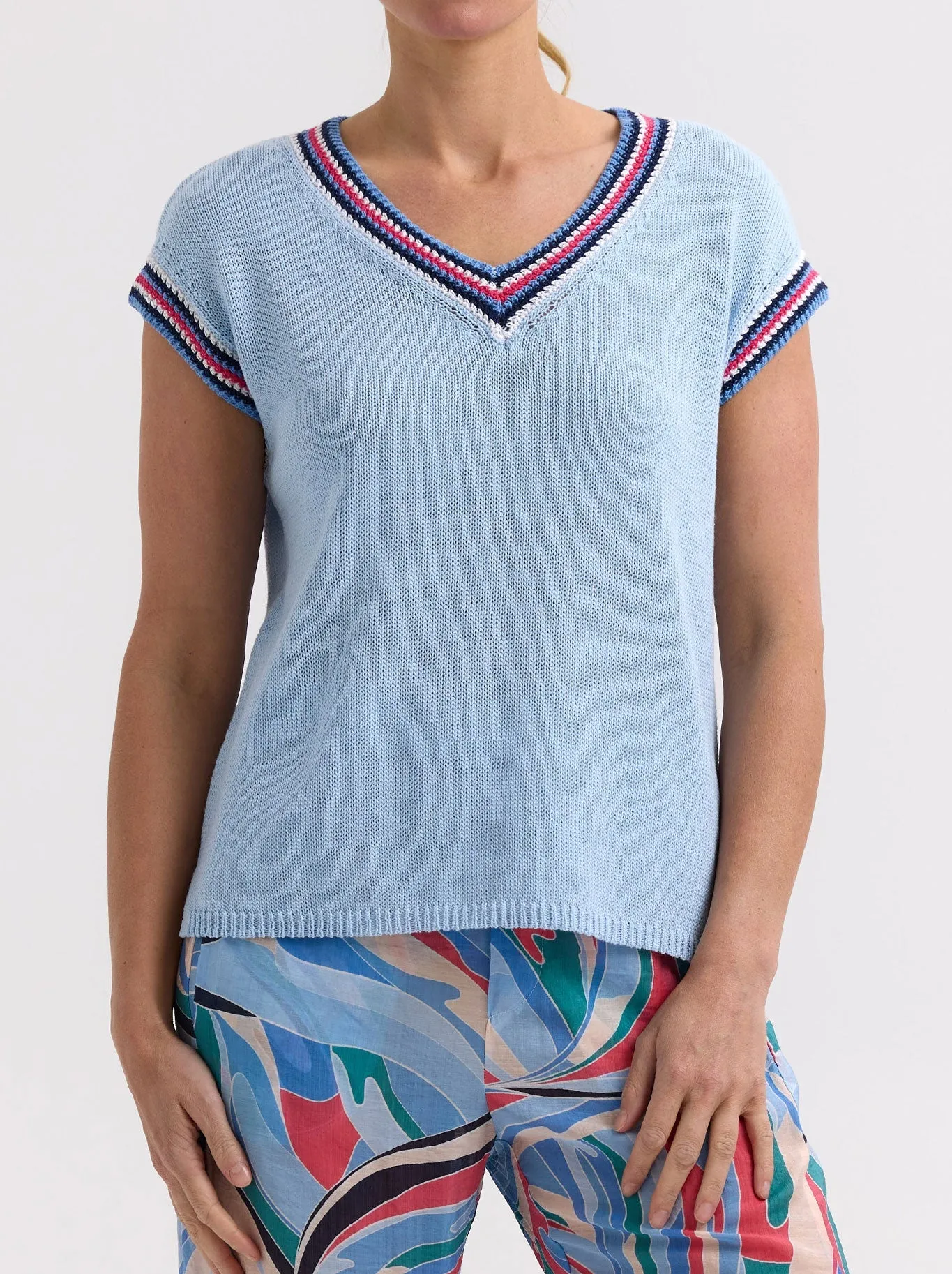ZAKET & PLOVER STRIPE TRIM TOP sold by Yeltuor