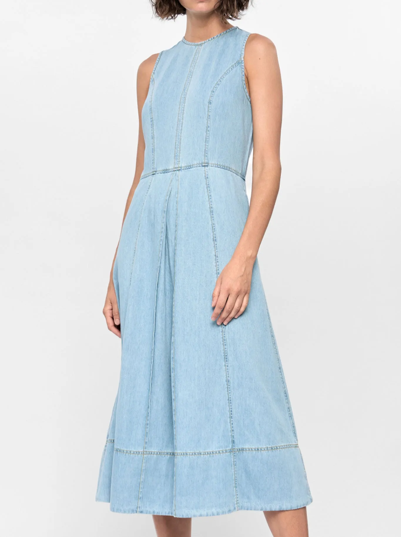 STAPLE THE LABEL AMELIA CHAMBRAY MIDI DRESS sold by Yeltuor product image thumbnail 3