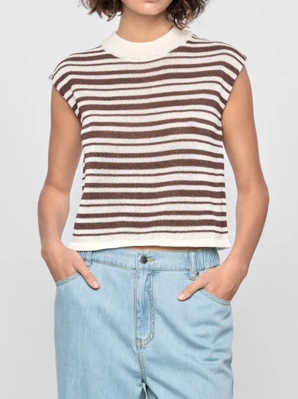 STAPLE THE LABEL PALMER STRIPE KNIT TANK sold by Yeltuor