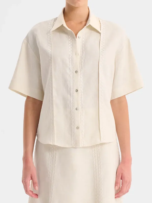 MORRISON MAISEY LINEN SHORT SLEEVE SHIRT sold by Yeltuor