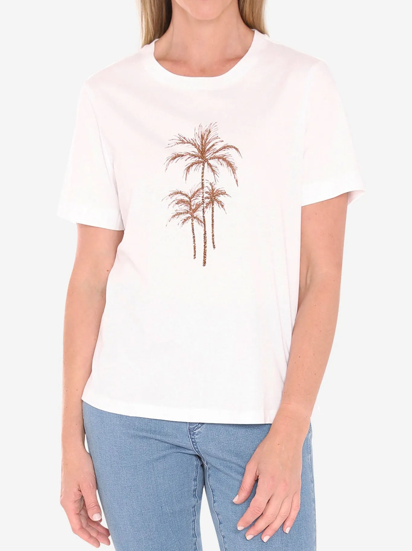 JUMP BEADED PALM TREE TEE sold by Yeltuor