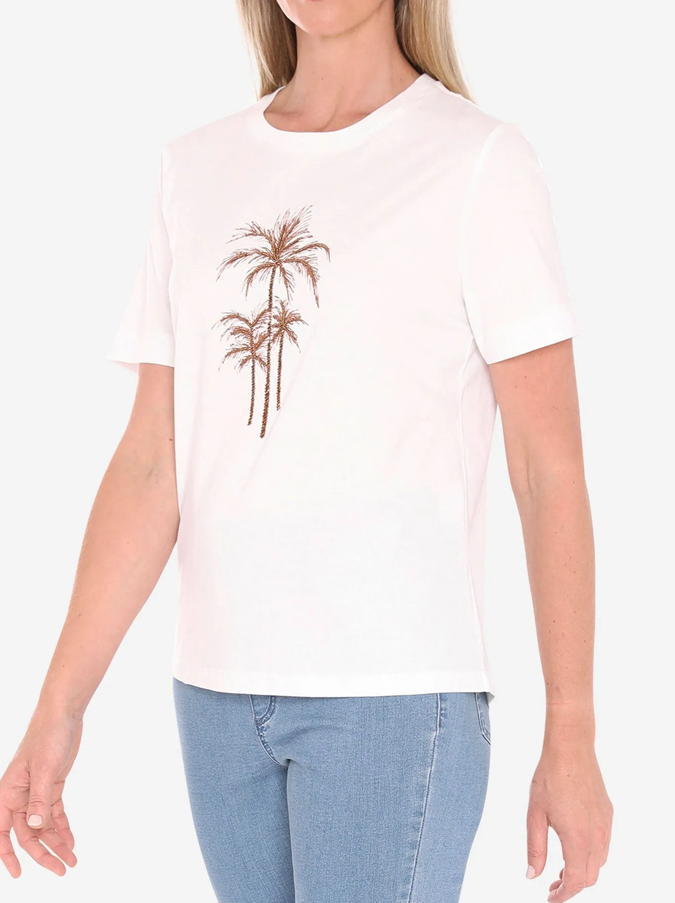 JUMP BEADED PALM TREE TEE sold by Yeltuor product image thumbnail 2