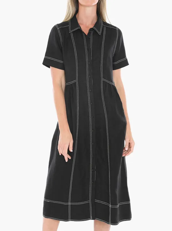 JUMP CONTRAST STITCH DRESS sold by Yeltuor