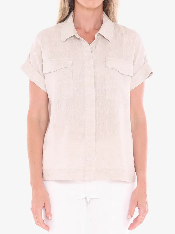JUMP SHORT SLEEVE TWO POCKET SHIRT sold by Yeltuor