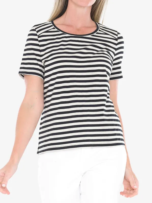JUMP STRIPE SHORT SLEEVE TOP made by Jump