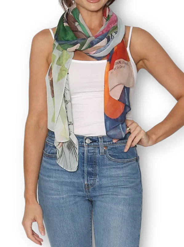 THE ARTISTS LABEL SLICE OF LIFE SCARF sold by Yeltuor