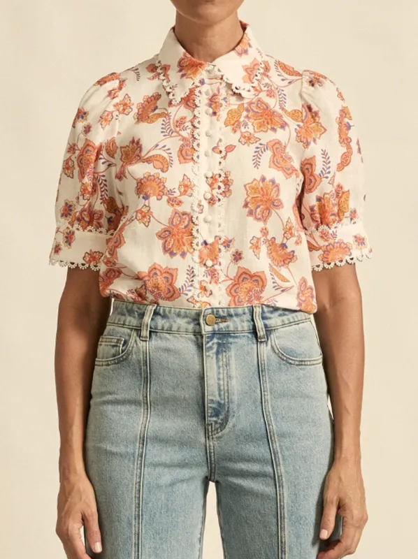 ZOE KRATZMANN TETHER PRINTED TOP sold by Yeltuor