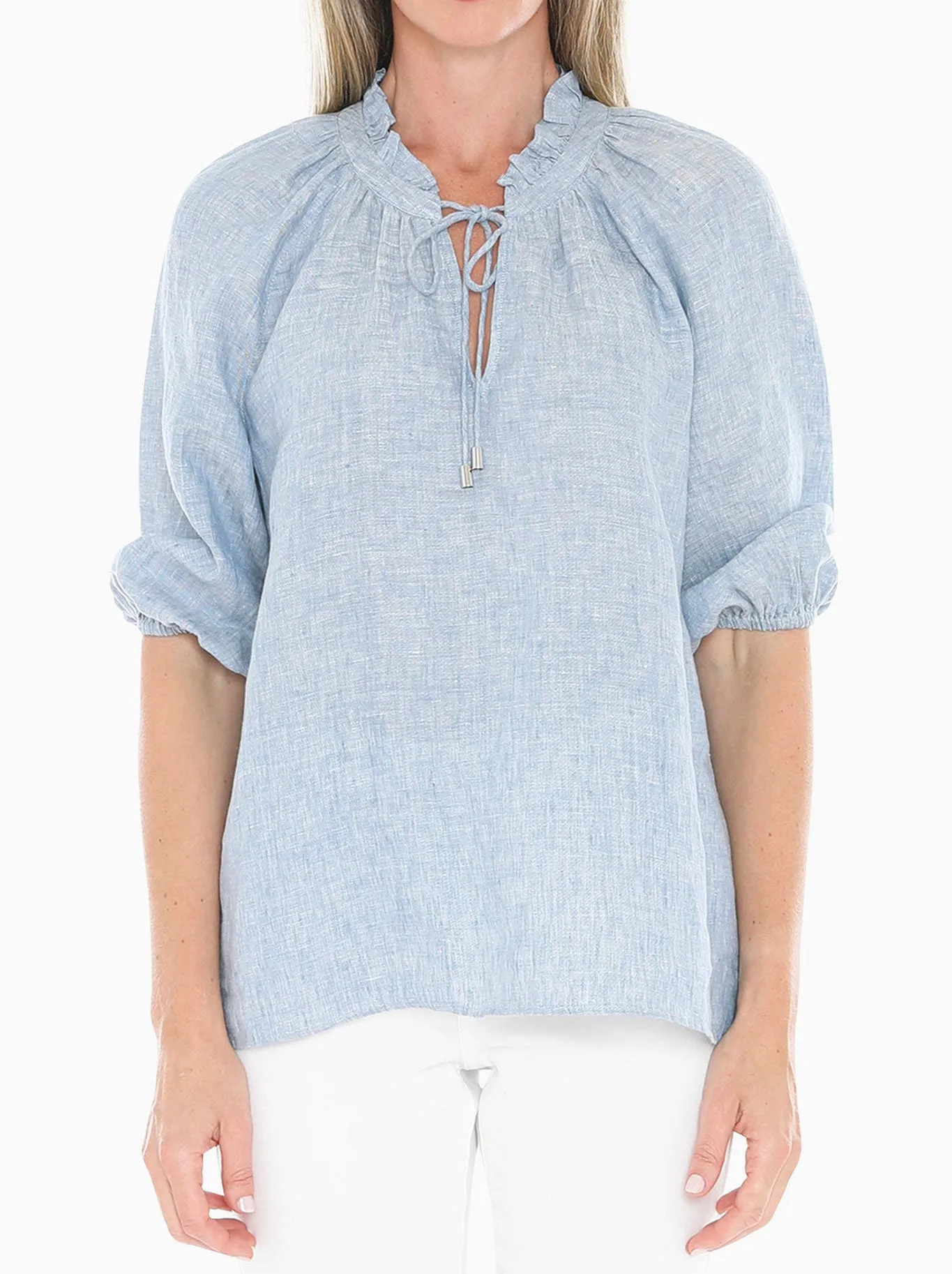 JUMP RUFFLE NECK TOP sold by Yeltuor