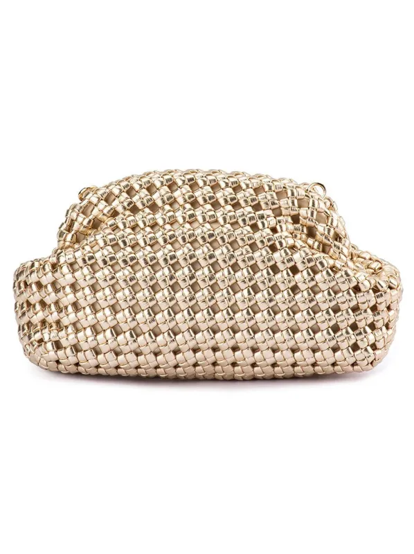 OLGA BERG EVERLY HAND WOVEN CLUTCH sold by Yeltuor