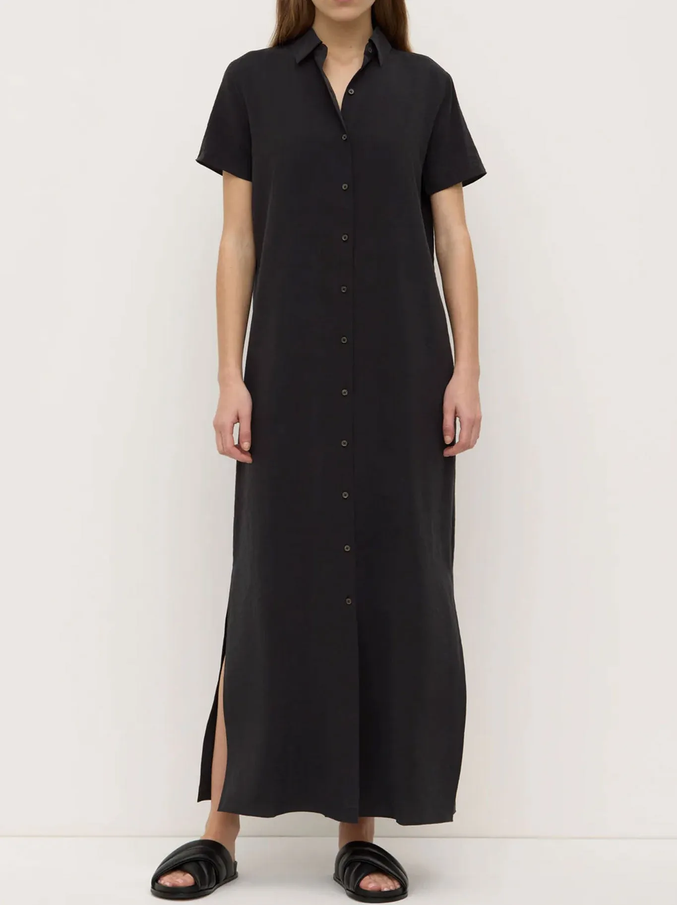 ASSEMBLY LABEL HEATHER SILK BLEND SHIRT DRESS sold by Yeltuor product image thumbnail 2