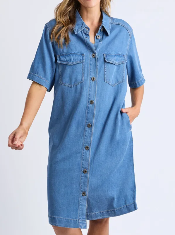 ELM CORA DENIM DRESS sold by Yeltuor