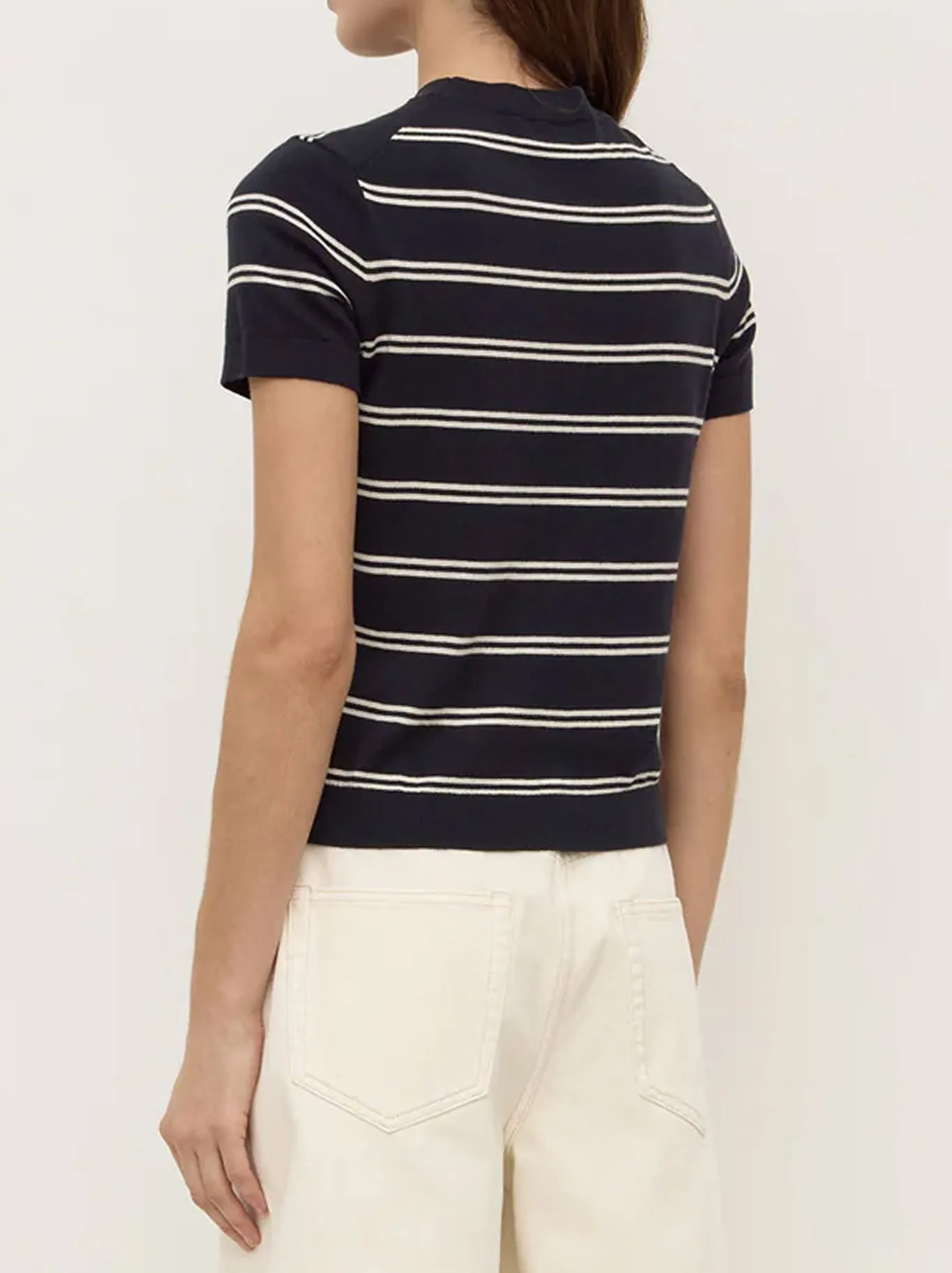 ASSEMBLY LABEL ALLISON STRIPE COTTON CASHMERE TEE sold by Yeltuor product image thumbnail 4