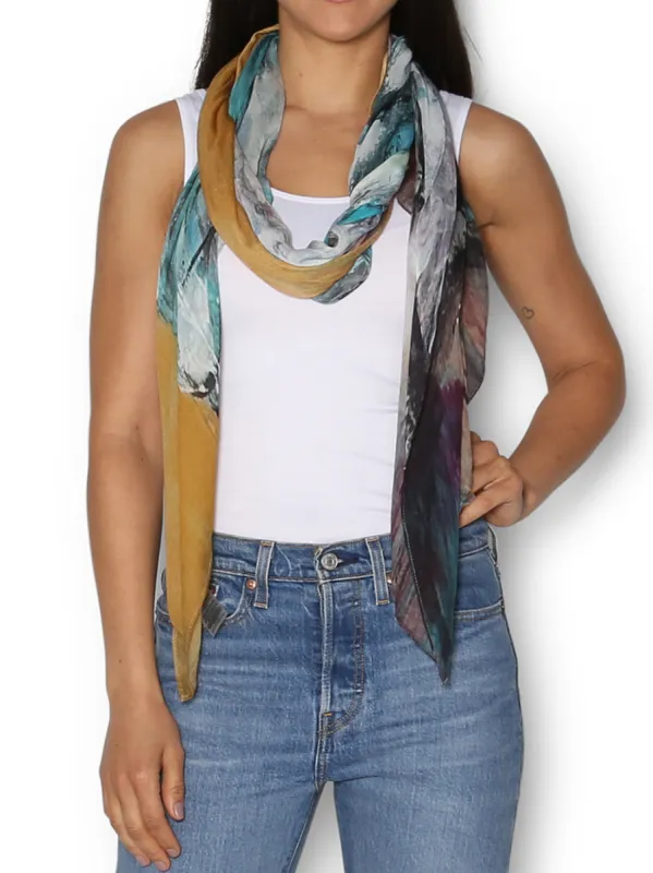 THE ARTISTS LABEL WOMAN WITH COCKATOO SCARF sold by Yeltuor
