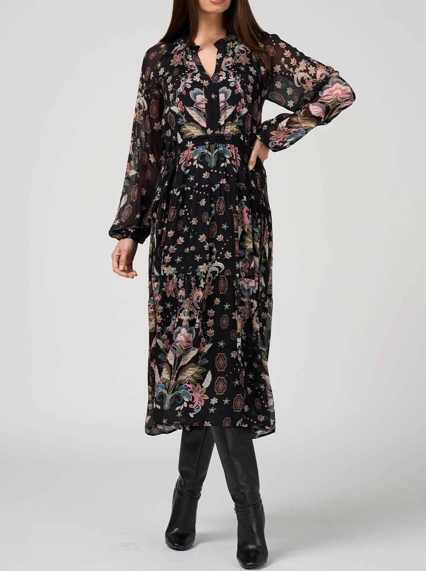 LOOBIE'S STORY ANTIONETTE MIDI DRESS sold by Yeltuor product image thumbnail 2