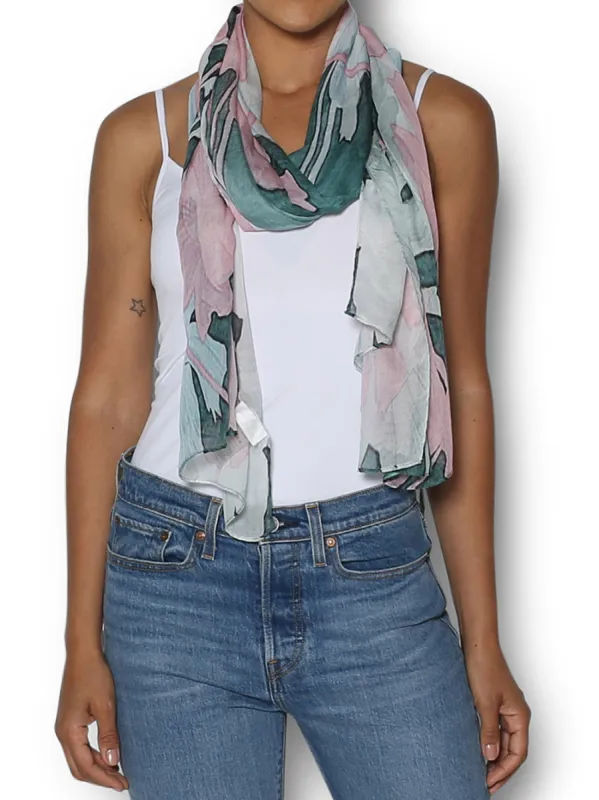 THE ARTISTS LABEL BLOOMS SCARF sold by Yeltuor