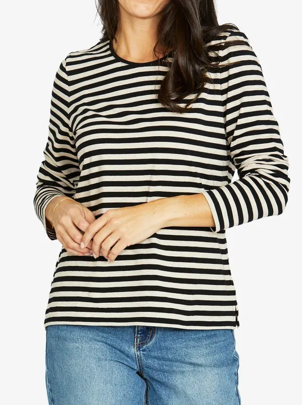 JUMP STRIPE CREW LONG SLEEVE TEE made by Jump