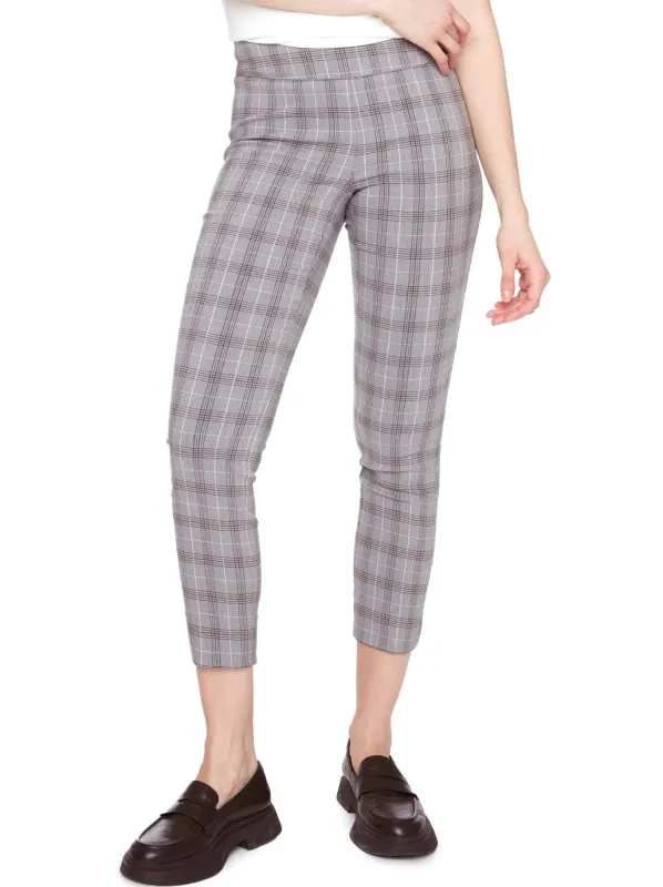 UP! PLAID TECHNO PETAL-SLIT ANKLE PANT made by Yeltuor