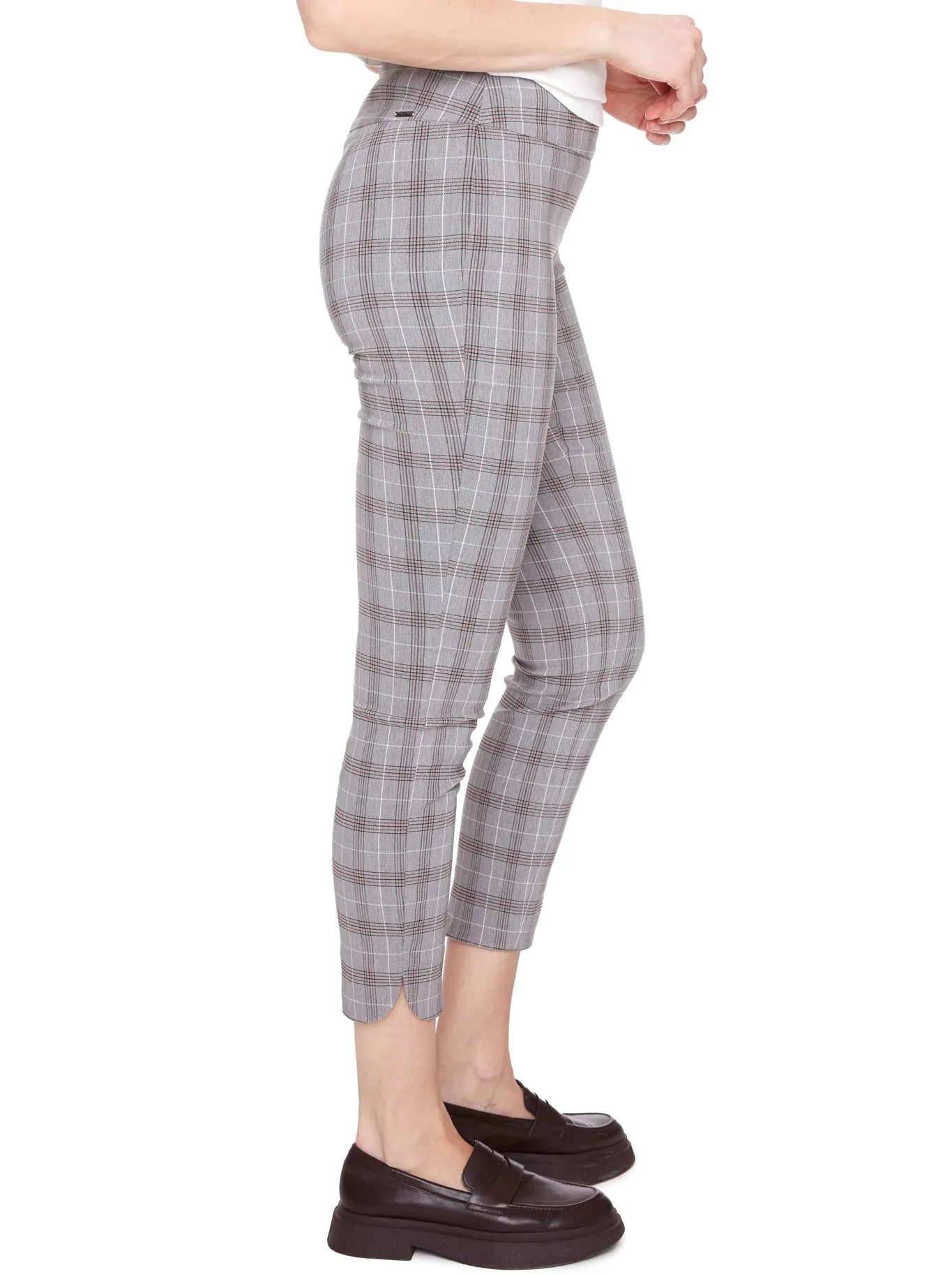 UP! PLAID TECHNO PETAL-SLIT ANKLE PANT sold by Yeltuor product image thumbnail 2