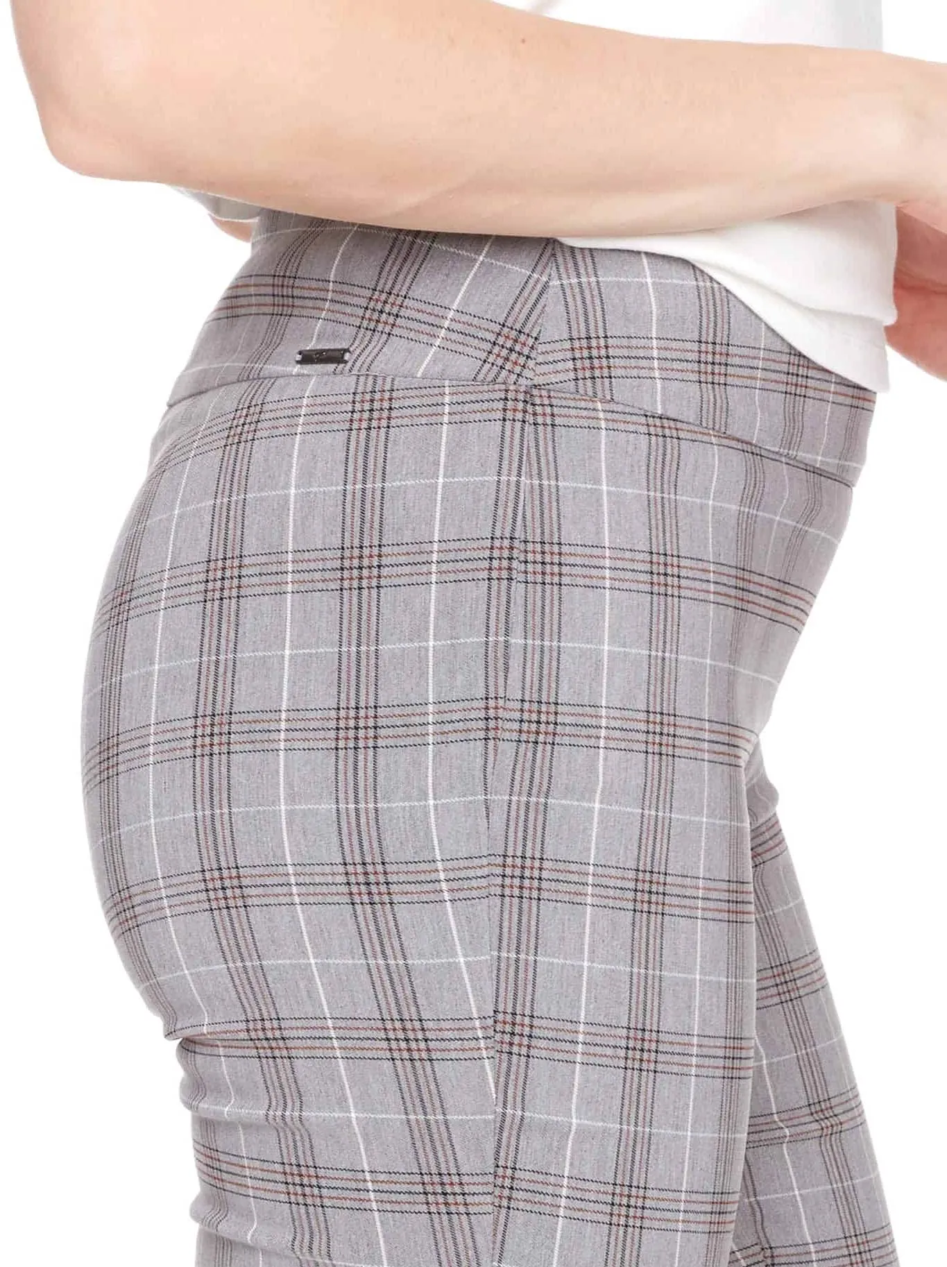 UP! PLAID TECHNO PETAL-SLIT ANKLE PANT sold by Yeltuor product image thumbnail 3