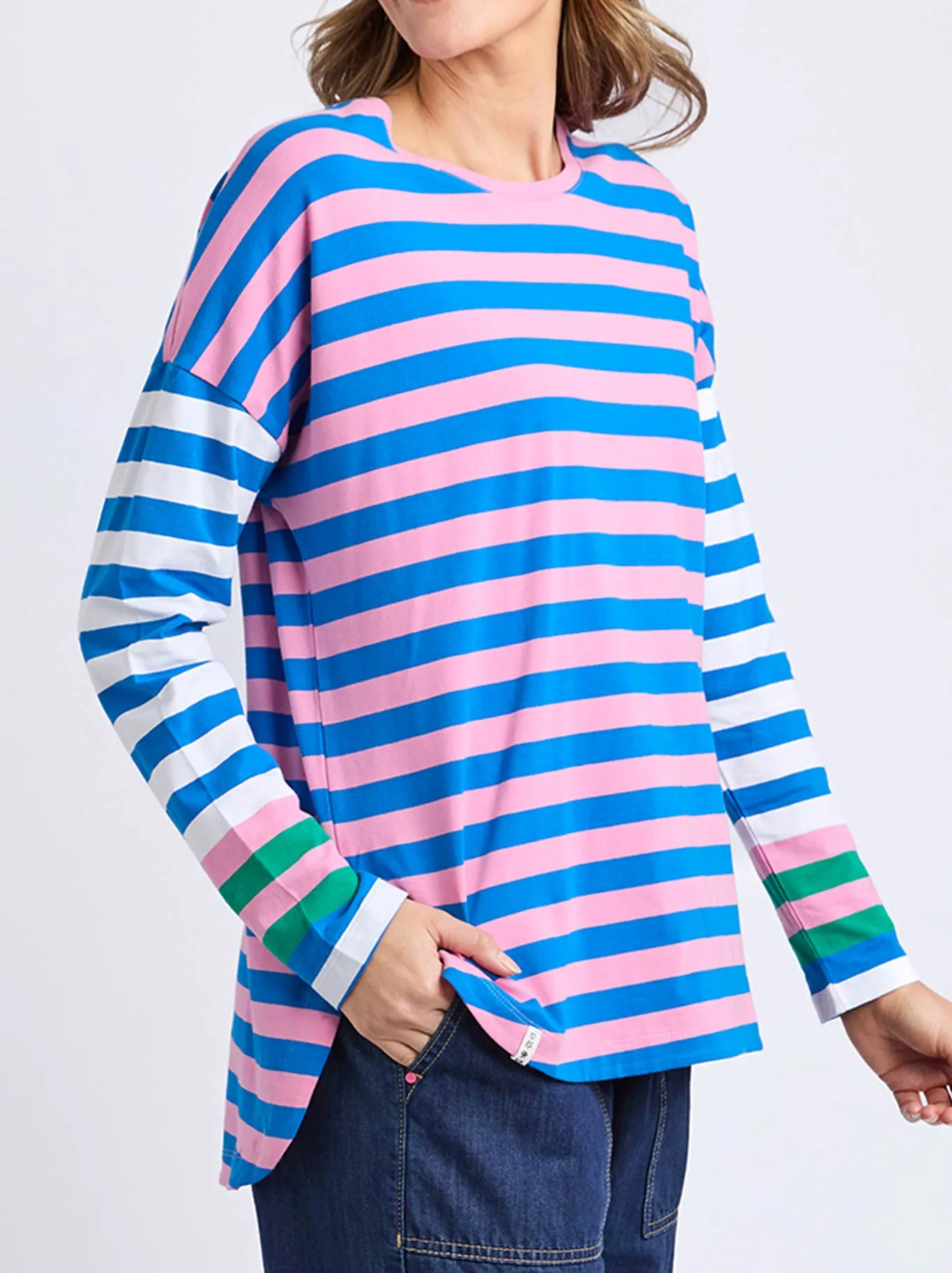 ELM TAFFY STRIPE LONG SLEEVE TEE sold by Yeltuor product image thumbnail 2