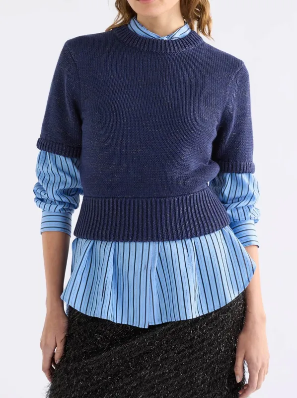 ELK LUFT LUREX KNIT TOP made by Elk