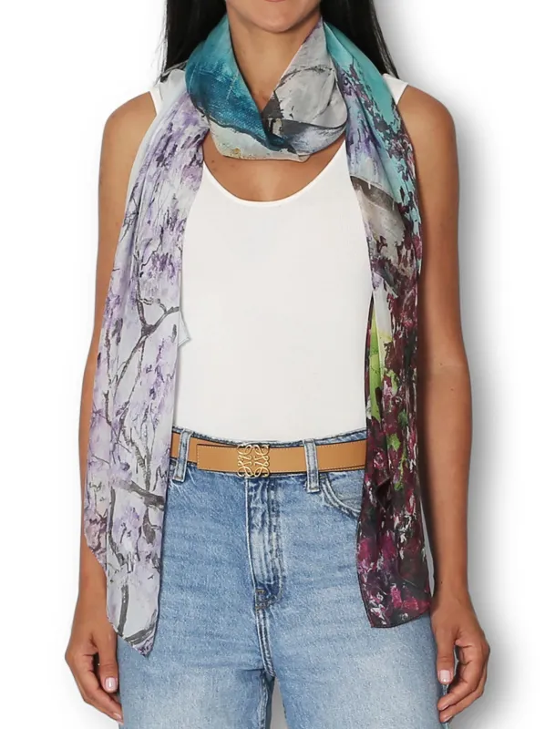 THE ARTISTS LABEL SYDNEY HARBOUR SILK SCARF sold by Yeltuor