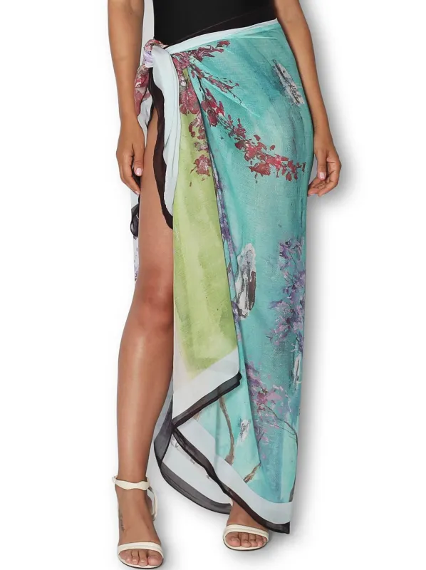 THE ARTISTS LABEL SYDNEY HARBOUR IN SPRING SARONG made by Yeltuor