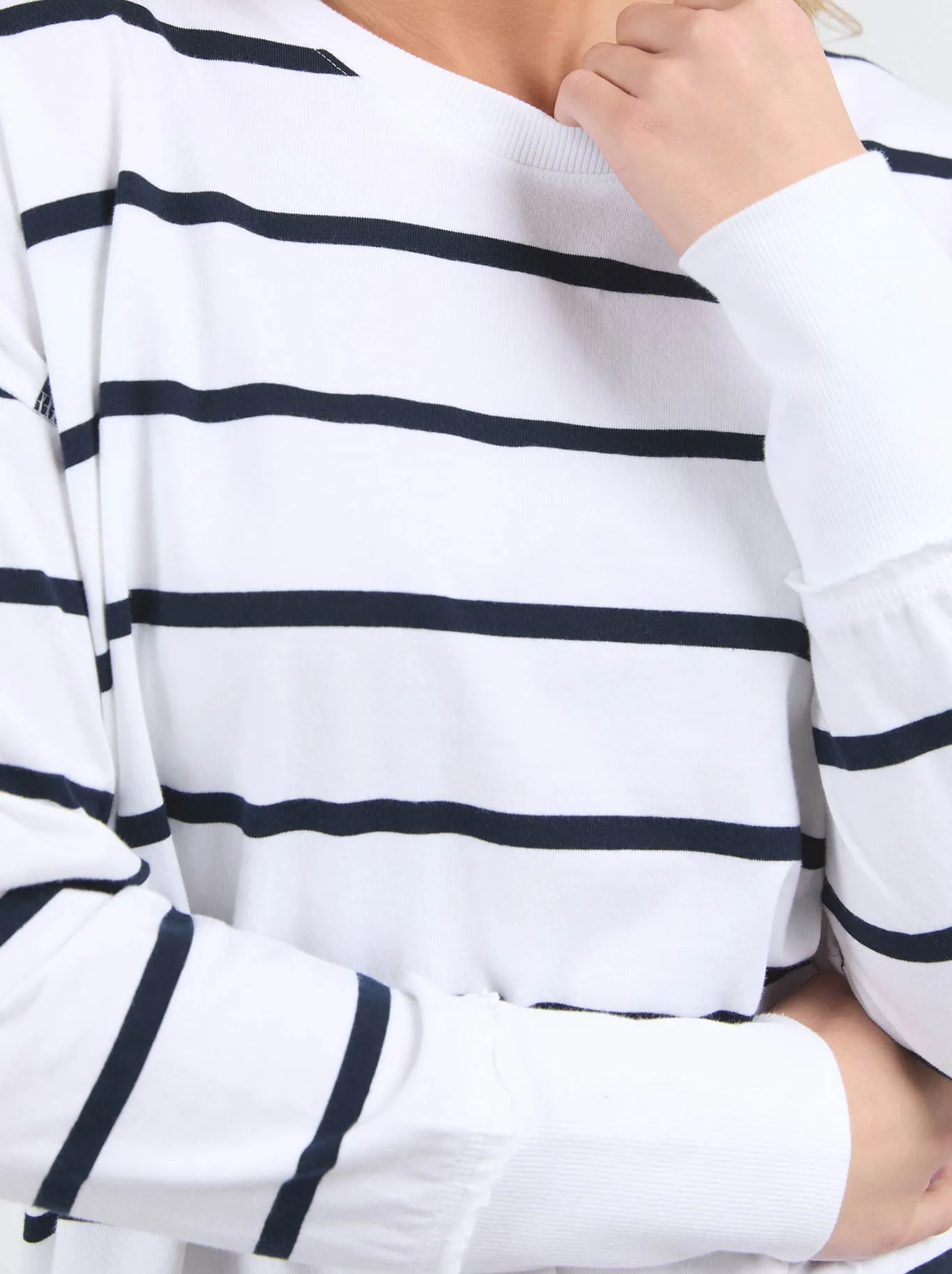 FOXWOOD FARRAH STRIPE LONG SLEEVE TEE sold by Yeltuor product image thumbnail 3