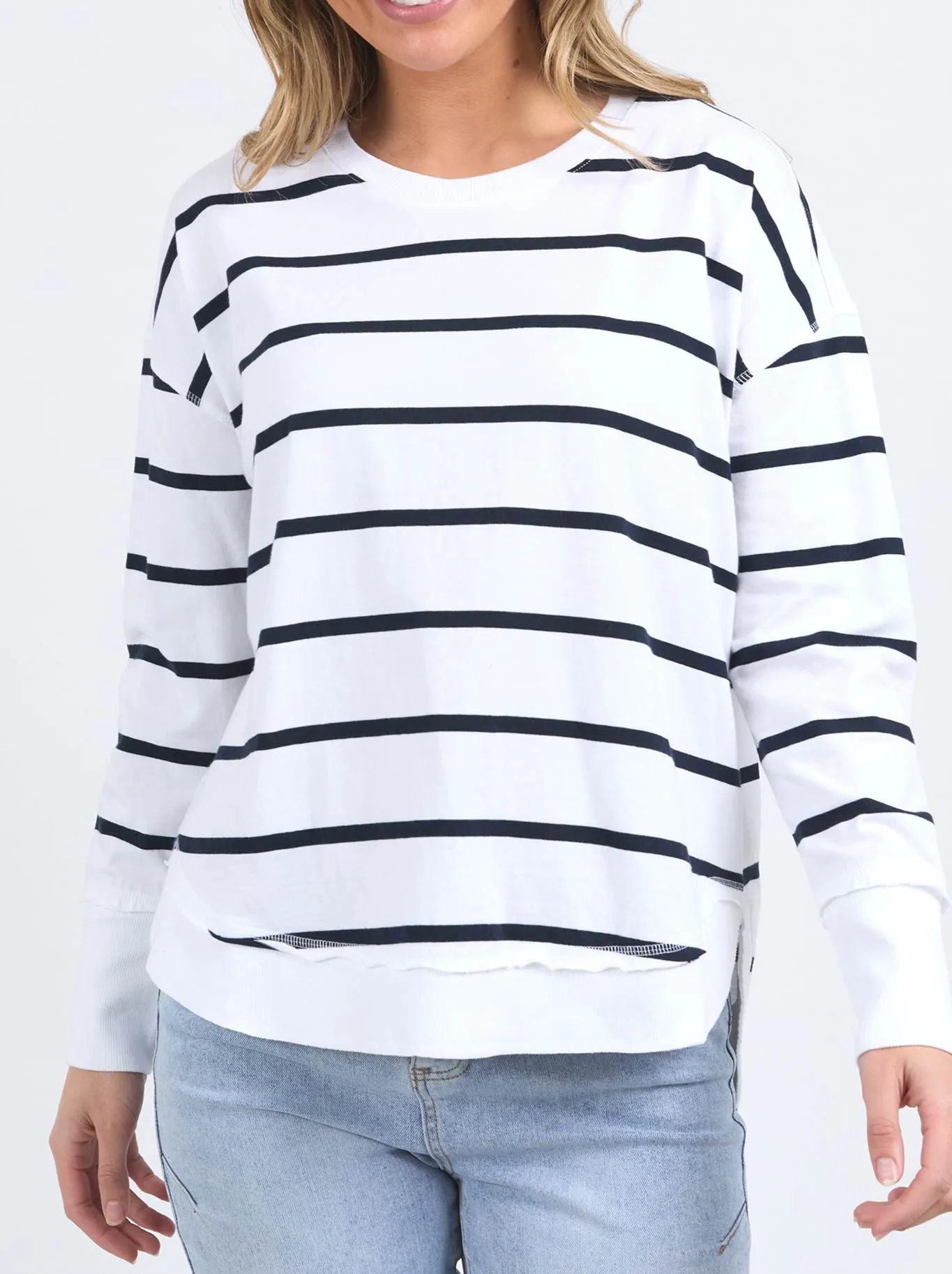 FOXWOOD FARRAH STRIPE LONG SLEEVE TEE sold by Yeltuor