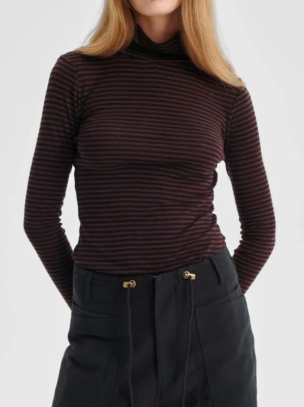 MORRISON MORRI MERINO STRIPE HIGH NECK made by Morrison