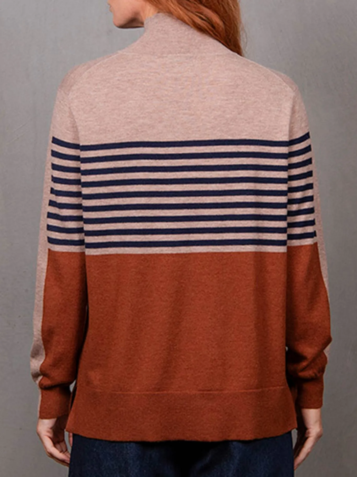 BRIDGE & LORD STRIPE COLOUR BLOCK KNIT sold by Yeltuor product image thumbnail 4