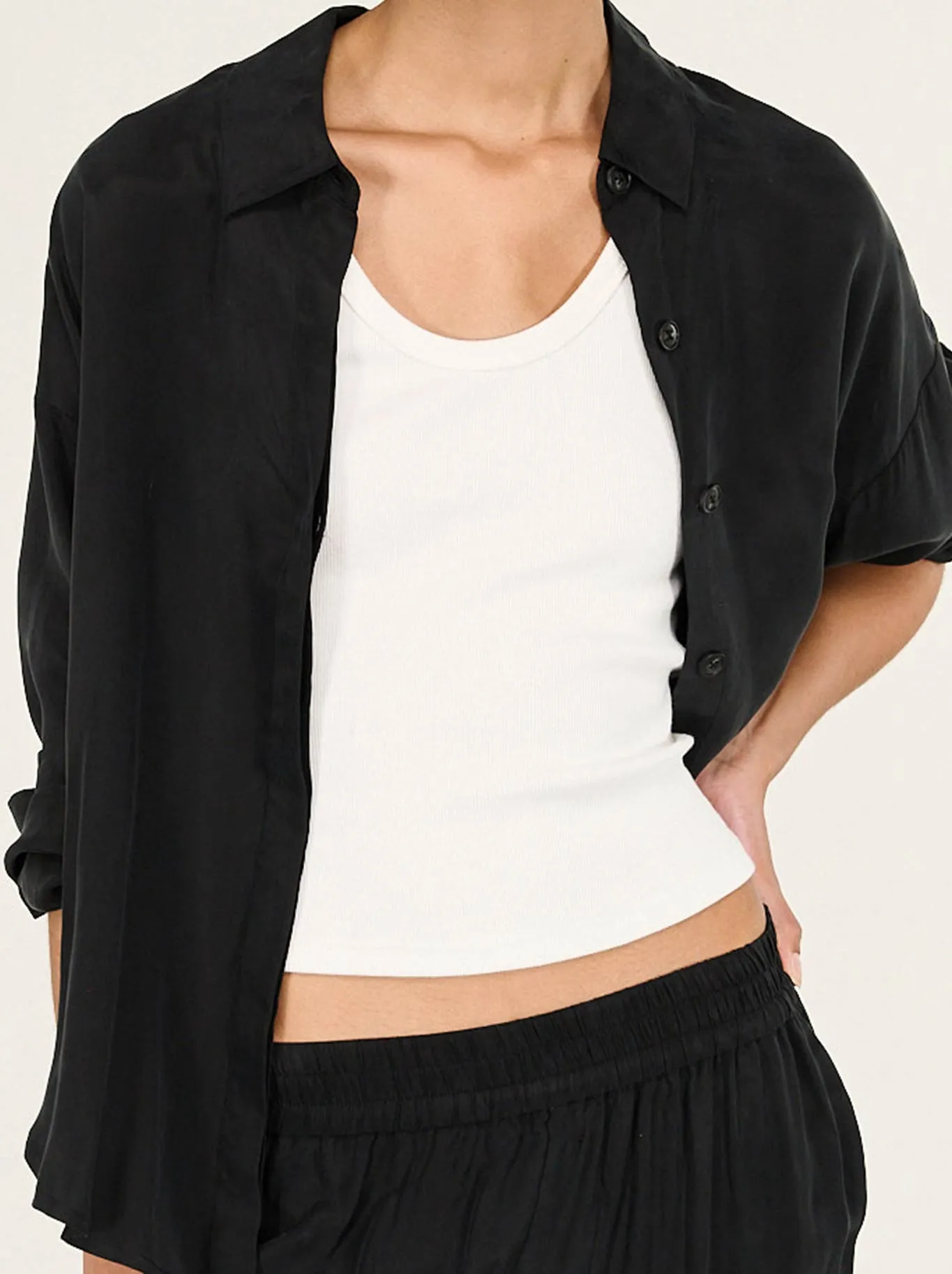 STAPLE THE LABEL SILVIE CUPRO SHIRT sold by Yeltuor product image thumbnail 3