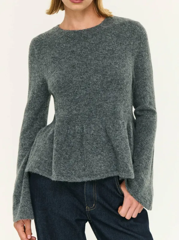 STAPLE THE LABEL NOELLE PEPLUM KNIT TOP made by Staple
