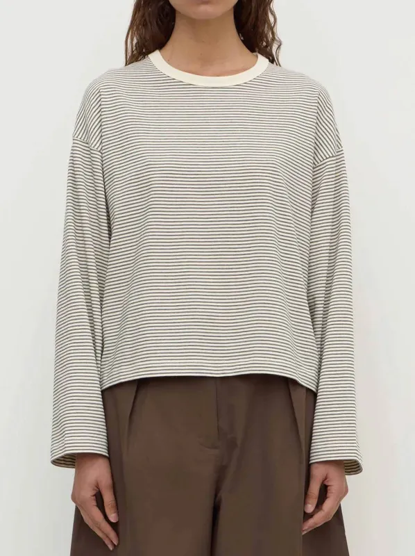 ASSEMBLY LABEL MALONE CROPPED STRIPE TEE made by Assembly Label