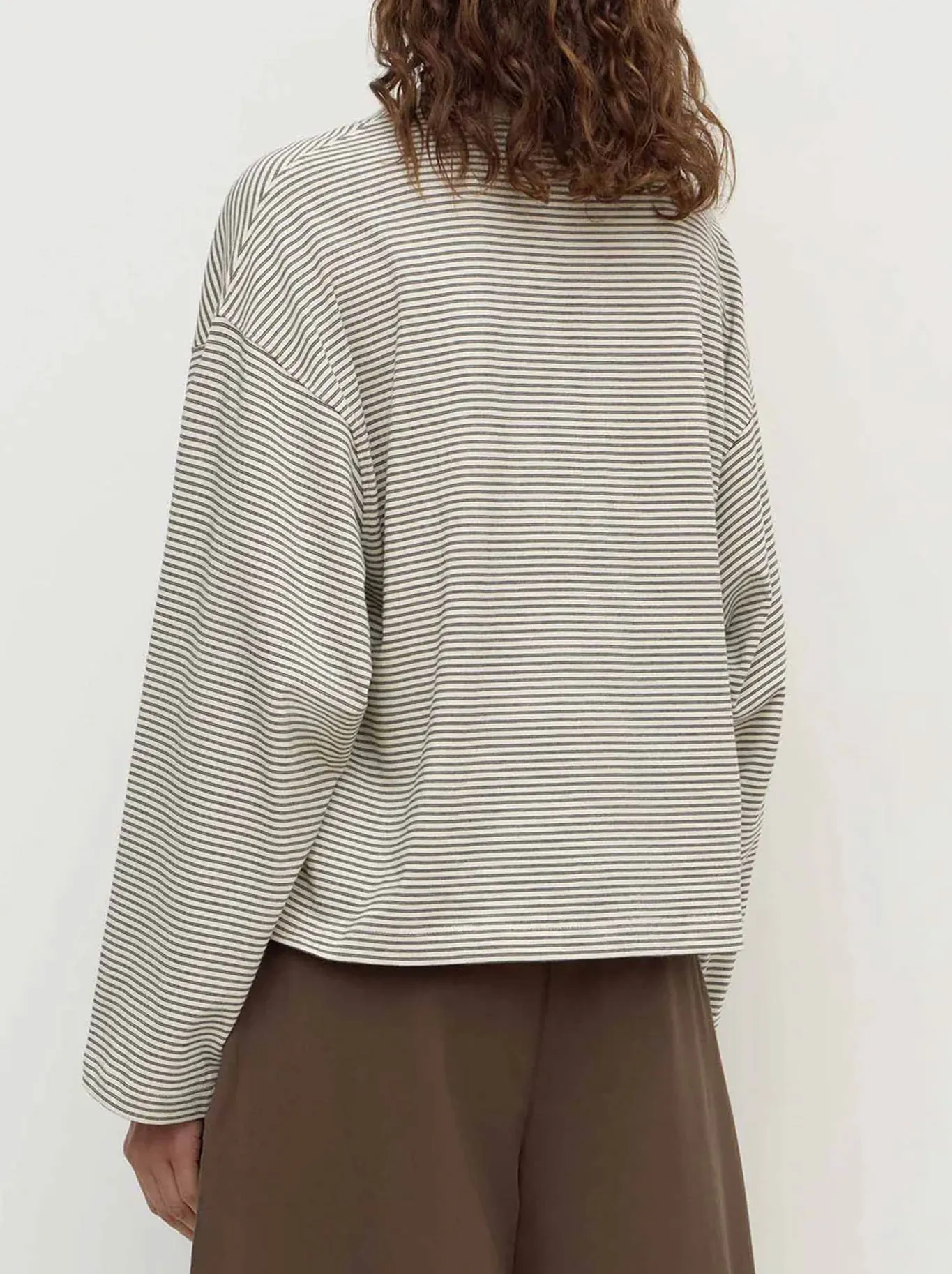 ASSEMBLY LABEL MALONE CROPPED STRIPE TEE sold by Yeltuor product image thumbnail 3