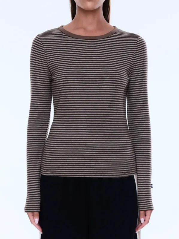 ENA PELLY PIPER LONG SLEEVE STRIPE TOP made by Ena Pelly