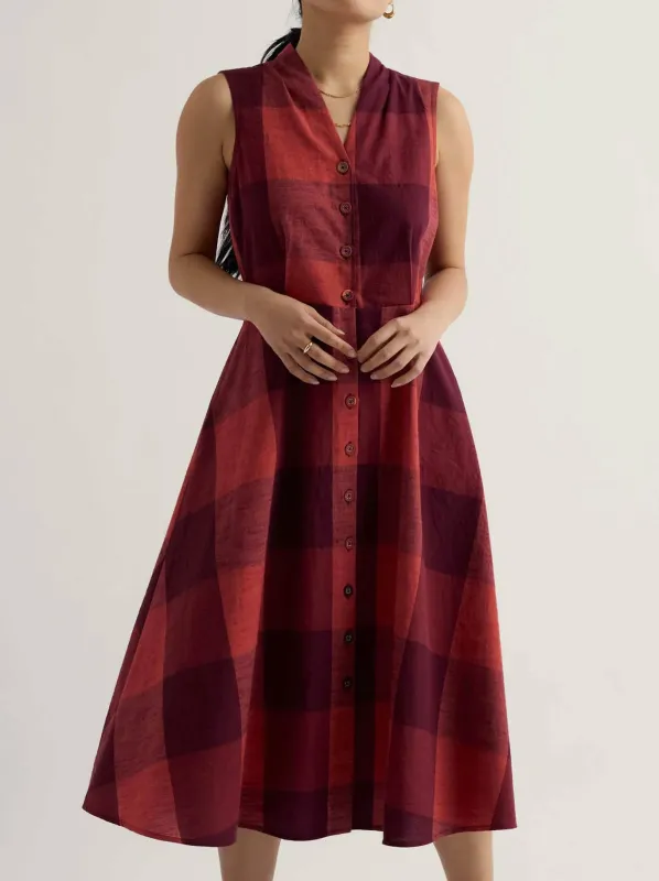 SEASALT SLEEVELESS CARVED WOOD DRESS made by Yeltuor