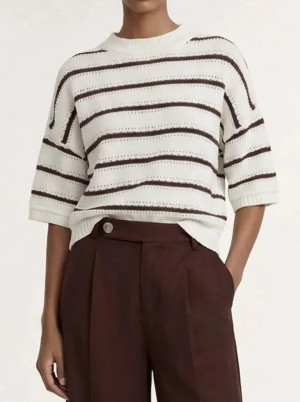 STAPLE THE LABEL PILLAR STRIPE KNIT TEE made by Staple