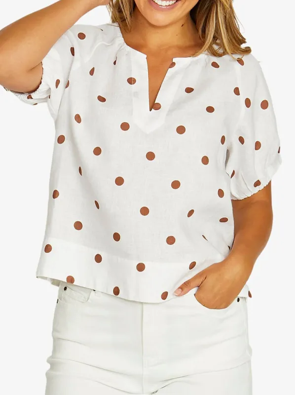 JUMP SPOT PRINT TOP made by Jump