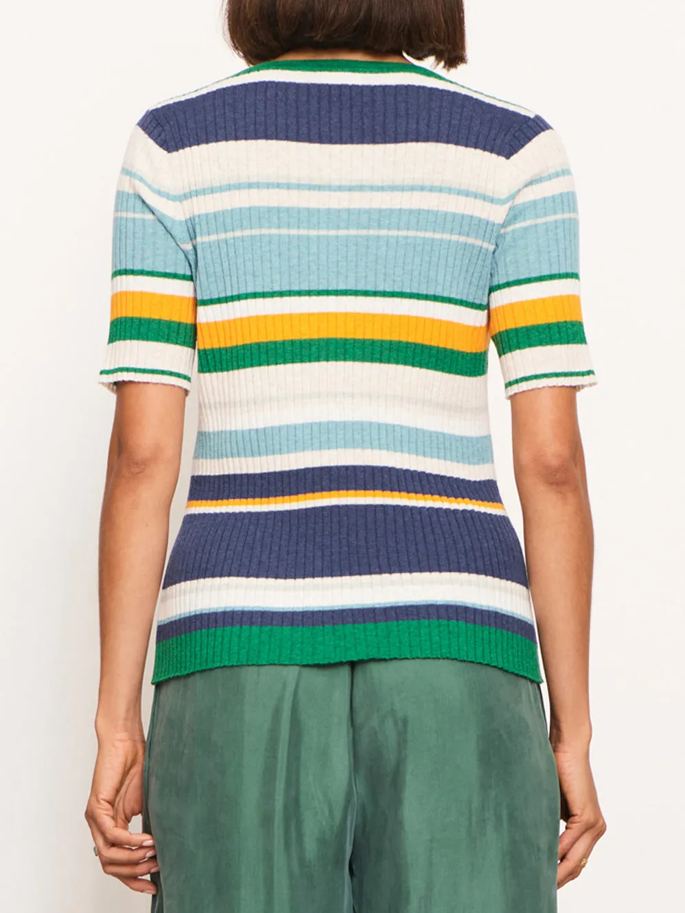 POL MULTI STRIPE KNIT TEE sold by Yeltuor product image thumbnail 3