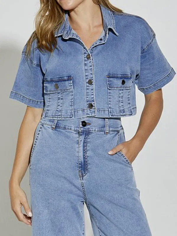 NEW LONDON TROY BOXY DENIM SHACKET sold by Yeltuor