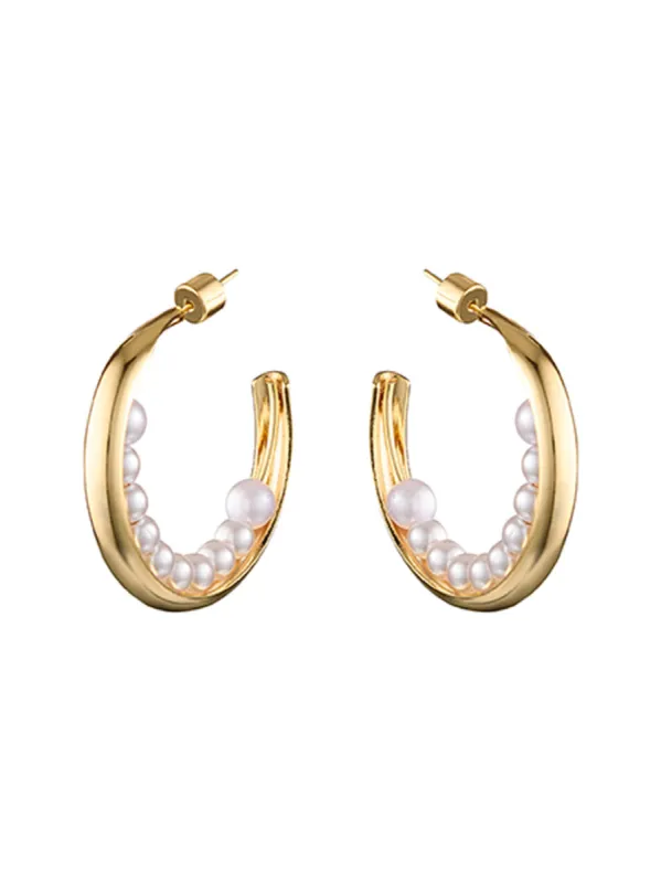 BLING BAR LUNA PEARL HOOPS sold by Yeltuor