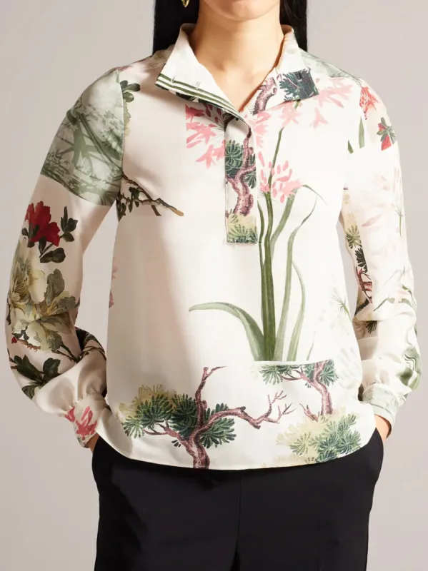 TED BAKER JAYNIA STAND COLLAR SHIRT sold by Yeltuor