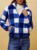 CAROLINE K MORGAN CHECK TEDDY JACKET sold by Yeltuor