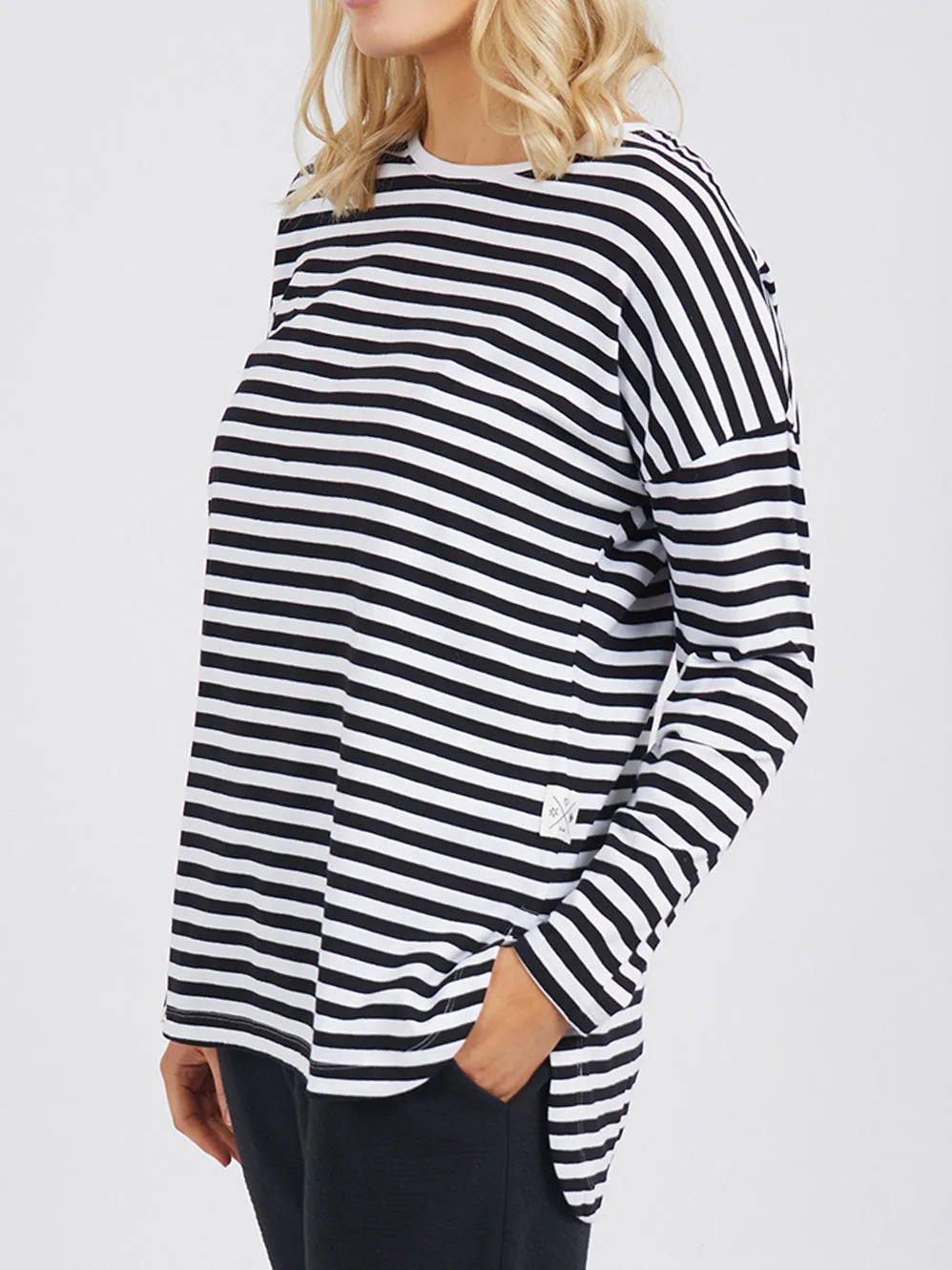 ELM LAUREN LONG SLEEVE STRIPE TEE sold by Yeltuor product image thumbnail 5