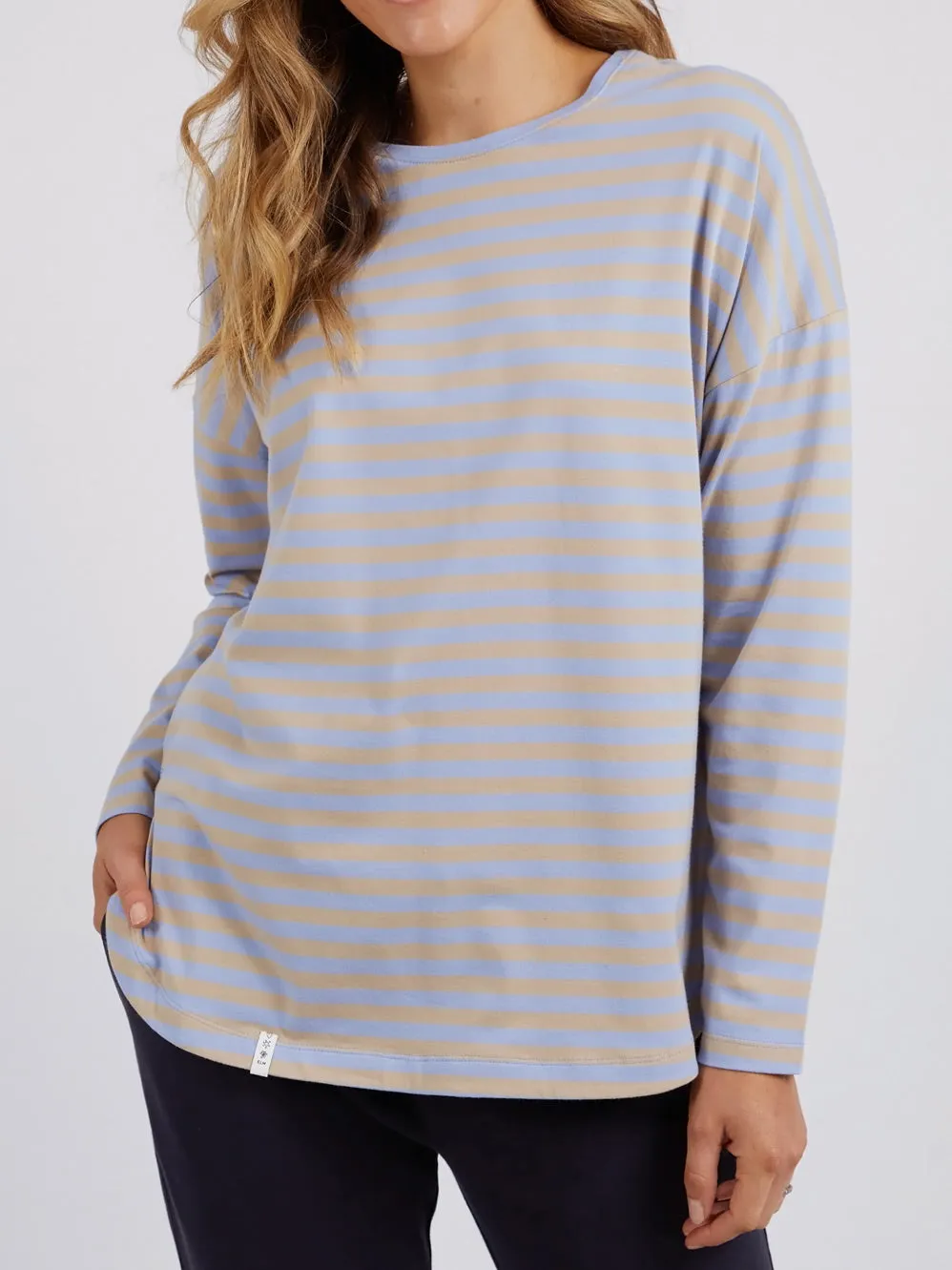 ELM LAUREN LONG SLEEVE STRIPE TEE sold by Yeltuor