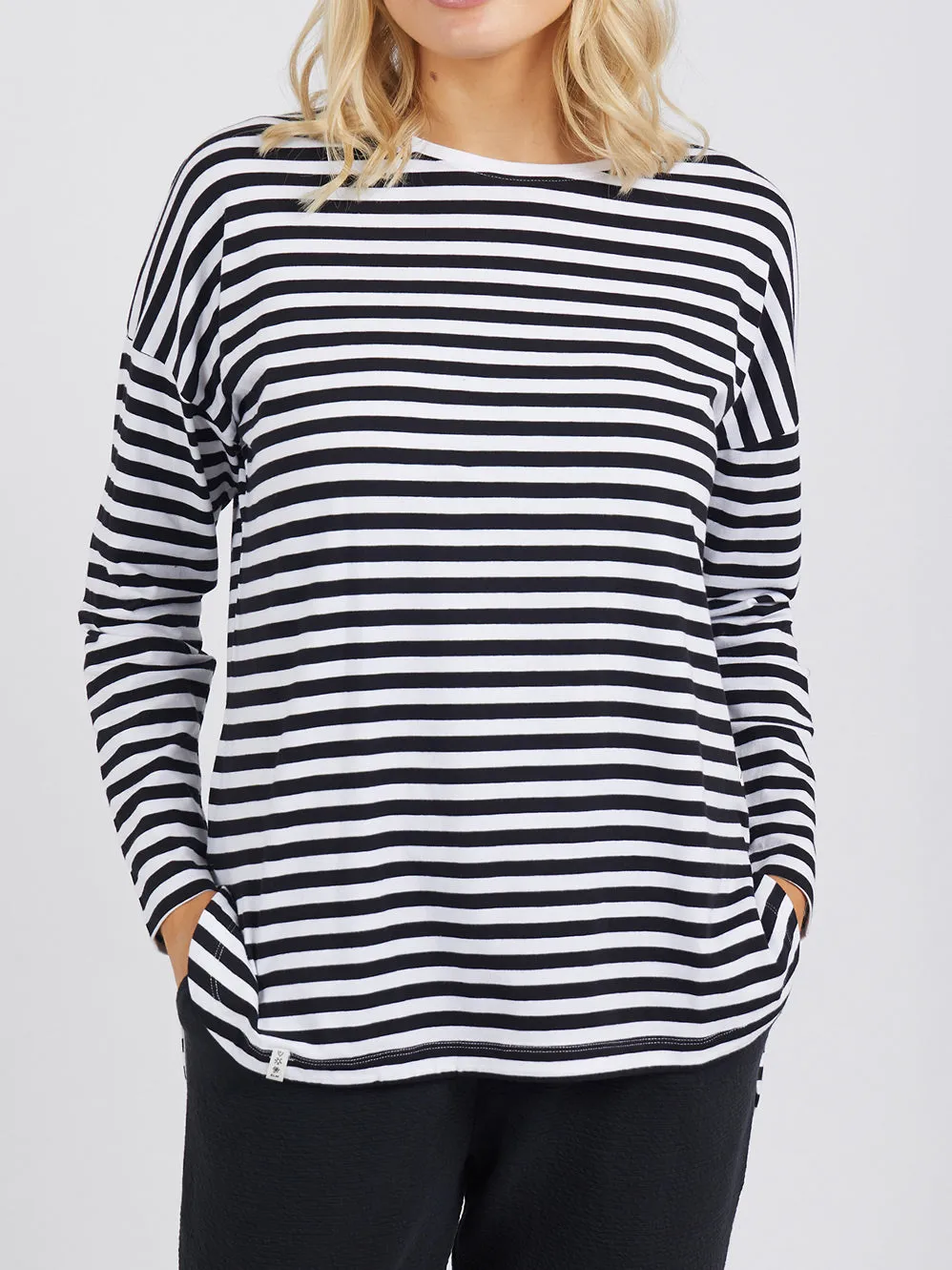 ELM LAUREN LONG SLEEVE STRIPE TEE sold by Yeltuor product image thumbnail 4