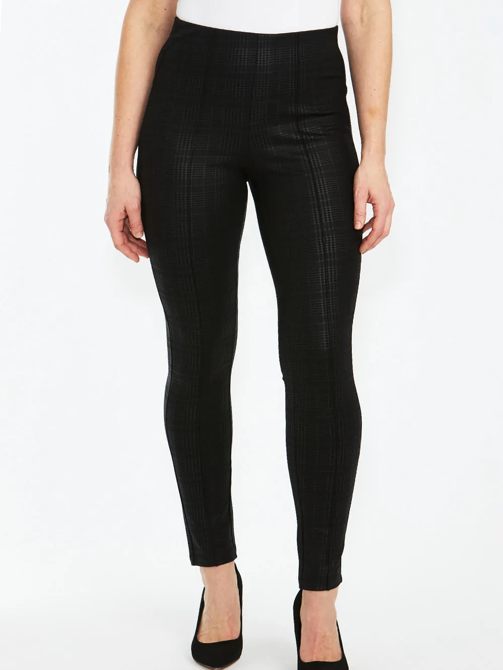 PINGPONG CHECK PRINT PONTE PANT sold by Yeltuor