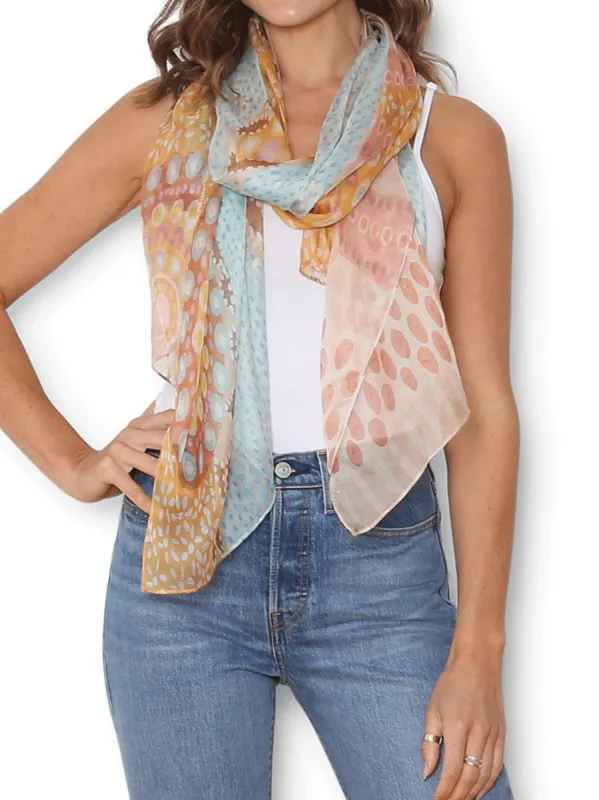 THE ARTISTS LABEL NAROOMA SILK SCARF sold by Yeltuor